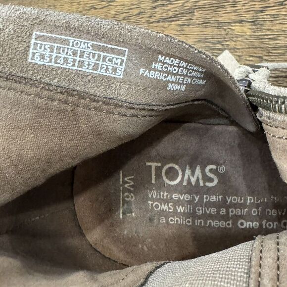 TOMS Majorca Peep-Toe Booties Heel -‎ Women's Size 6.5 - Picture 8 of 8